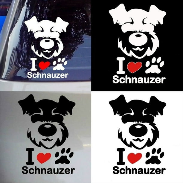 Christmas Schnauzer Puppy Circle Sticker Sheet